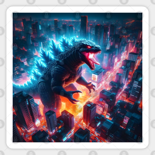 Monstrous Elegance: Unleash Godzilla vs. Kong Vibes in Epic Creature Couture! Magnet by insaneLEDP